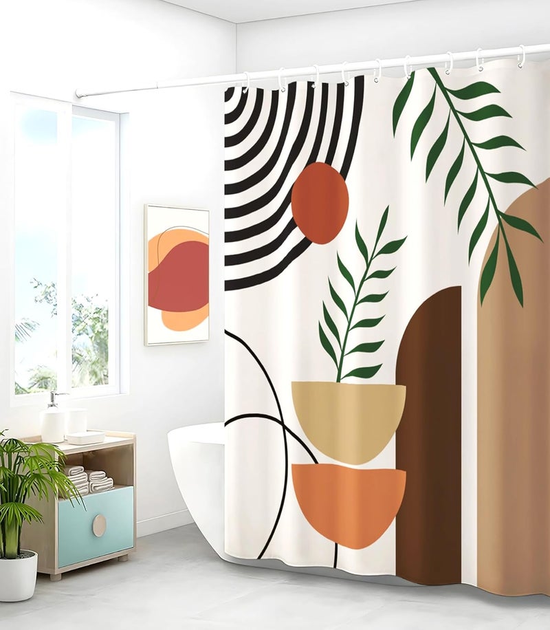 Stanoha Shower Curtain for Bathroom Stall Boho Modern Cute Aesthetic Decorative Girly Waterproof Unique Art Elegant Girls Chic Print Design Teen Pretty Women Cortinas de Baño Bathtub 72 x72 Inch - Image 4